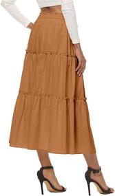 img 3 attached to LNX Womens Waisted Skirts Drawstring: Chic and Comfy Women's Clothing