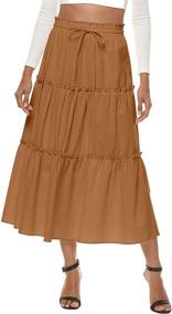 img 4 attached to LNX Womens Waisted Skirts Drawstring: Chic and Comfy Women's Clothing