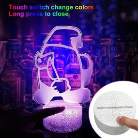 img 2 attached to 🌈 3D LED Illusion Lamp for Kids – 16 Color Changing Night Light with Remote Control, USB Powered Nightlight for Boys and Girls, Bedroom Decor and Perfect Gifts