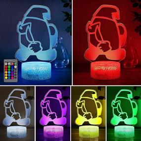 img 4 attached to 🌈 3D LED Illusion Lamp for Kids – 16 Color Changing Night Light with Remote Control, USB Powered Nightlight for Boys and Girls, Bedroom Decor and Perfect Gifts