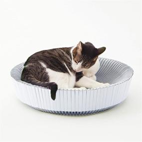 img 4 attached to 🐱 KATRIS Nest - Multipurpose Cat Scratcher Lounge Bed for Optimal Rest, Rubbing, and Scratching