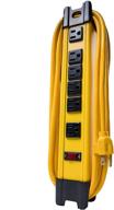 🔌 woods pro 4658 power strip with 6 outlets, 10ft cord - yellow metal logo