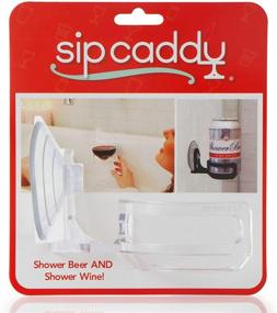 img 3 attached to SipCaddy: the Ultimate Shower Beer and Bath Wine Holder! Grab this Portable Cupholder Shower Caddy Drink Holder for Beer &amp; Wine - American-Made, Suction Cup, Clear - The Original and the Best!