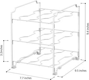 img 1 attached to 📦 Efficient 3-Tier Kitchen Wrap Organizer Rack - Stackable Cabinet and Counter Shelf Organizer for Food Wrap, Foil, Wax Parchment Paper (2 PACK, White)