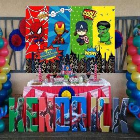 img 2 attached to Superhero City Spiderman Party Banner- Ideal for Boy Birthday, Baby Shower, and Photography Background