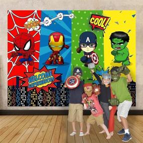 img 3 attached to Superhero City Spiderman Party Banner- Ideal for Boy Birthday, Baby Shower, and Photography Background