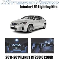 🔌 enhanced lighting xtremevision led interior kit + installation tool for lexus ct200h ct200 2011-2014 - cool white (8 pieces) logo
