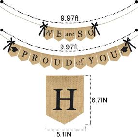 img 1 attached to 🎓 Рустический баннер из джута для выпускников: Празднуйте с гордостью в 2021 году!