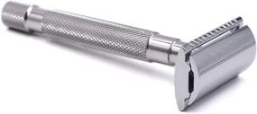 img 1 attached to Parker 64S Stainless Steel Handle DE Safety Razor | Closed Comb Head & 5 Premium Blades