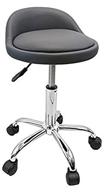 devlon northwest gray salon stool: comfortable saddle hydraulic spa stool with back rest logo