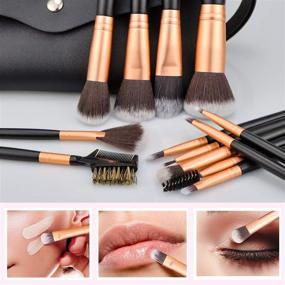 img 3 attached to 💄 Professional Kabuki Makeup Brush Set - MOCOPO 13-Piece Kit for Flawless Foundation, Face, Eyeshadow, Eyeliner, Lip and Powder Blending - Includes Handy Case