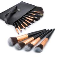 💄 professional kabuki makeup brush set - mocopo 13-piece kit for flawless foundation, face, eyeshadow, eyeliner, lip and powder blending - includes handy case logo