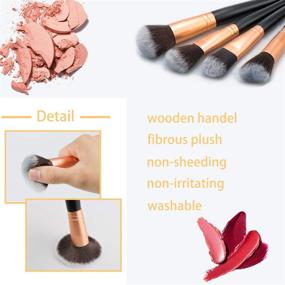 img 1 attached to 💄 Professional Kabuki Makeup Brush Set - MOCOPO 13-Piece Kit for Flawless Foundation, Face, Eyeshadow, Eyeliner, Lip and Powder Blending - Includes Handy Case