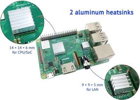 img 3 attached to Micro Connectors Aluminum Raspberry Pi 3 Model B B+ Case With Fan And Heatsinks - Blue (RAS-PCS04-BL)