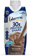 🥤 glucerna 30g protein shake: diabetes nutrition for blood sugar management, 12-count chocolate meal replacement shake logo