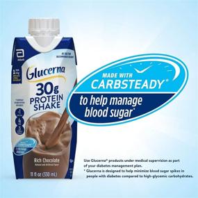 img 2 attached to 🥤 Glucerna 30g Protein Shake: Diabetes Nutrition for Blood Sugar Management, 12-Count Chocolate Meal Replacement Shake