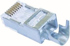 img 1 attached to ⚡ Platinum Tools 100023C EZ-RJ45 Shielded Cat5e/6 Connectors with External Ground - Pack of 10