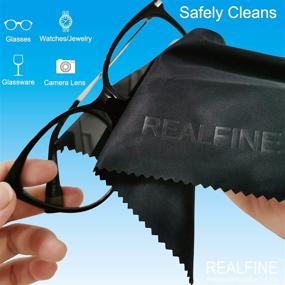 img 3 attached to 👓 REALFINE Premium Eyeglass Cleaning Cloth - Safe for All Eyeglasses, Electronic Screens, and Camera Lenses - Non-Scratch Microfiber Lens Cleaning Cloth (12-Pack)