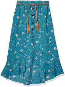 img 3 attached to 👗 Ruffled Front Maxi Skirt for Girls by Amy Byer