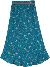 img 2 attached to 👗 Ruffled Front Maxi Skirt for Girls by Amy Byer