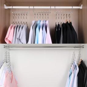 img 2 attached to 👗 Meetu Space-Saving Hangers: Magic Cloth Hanger Metal Closet Organizer for Efficient Closet Wardrobe Organization and Storage System (Pack of 12)