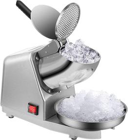 img 4 attached to VIVOHOME Electric Dual Blades Ice Crusher Shaver Snow Cone 🍧 Maker Silver - Ideal for Home and Commercial Use - Produces 143lbs/hr