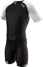 img 4 attached to 🏊 Sparx Elite Aerosuit Men's Short Sleeve Triathlon Suit - High-performance Mens Tri Suit with Skinsuit Design