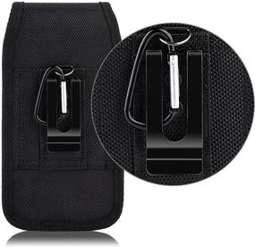 img 1 attached to 📱 Kiwitatá Nylon Pouch Cell Phone Holster: Rugged Belt Clip Holder for iPhone 8/SE2, 7, 6S, 6 & SE 12 Mini