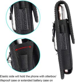 img 2 attached to 📱 Kiwitatá Nylon Pouch Cell Phone Holster: Rugged Belt Clip Holder for iPhone 8/SE2, 7, 6S, 6 & SE 12 Mini