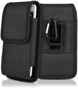 img 4 attached to 📱 Kiwitatá Nylon Pouch Cell Phone Holster: Rugged Belt Clip Holder for iPhone 8/SE2, 7, 6S, 6 & SE 12 Mini