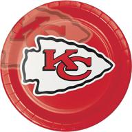 🏈 optimized for search: creative converting 8-pack chiefs dinner plates - kansas city theme logo