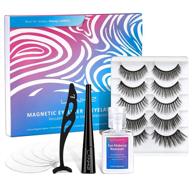 💖 lankiz magnetic eyelashes with eyeliner kit - natural looking faux mink lashes, 5 pairs + magnetic eyeliner tube + remover tool - best magneticlash set logo