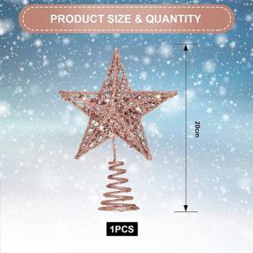 img 2 attached to 🎄 49-Piece Rose Gold Christmas Balls Ornaments Set - Shatterproof Star Balls Tree Baubles - Plastic Tree Topper Star Clear Balls for Tree Birthday Holiday Indoor Outdoor Decor