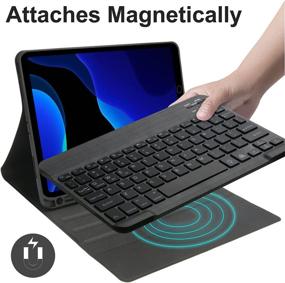 img 2 attached to 📱 iPad 9.7 Case with Keyboard for 6th Gen (2018), 5th Gen (2017), Air 2/Air, iPad Pro 9.7, Protective Case with Pencil Holder, 7-Color Backlit Bluetooth Detachable Keyboard, Auto Sleep/Wake - Black