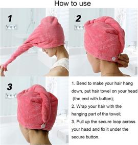 img 1 attached to Deal 4Packs Turban Microfiber Drying