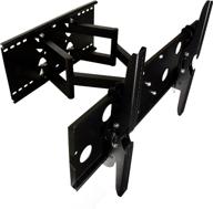 📺 mount-it! dual arm tv wall mount: universal bracket for 32-60 inch screens, 20 inch arm extension, vesa compatible 750x450mm, 175 lbs capacity, black logo