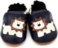 high-quality genuine leather moccasins slippers for boys, non-slip shoes logo