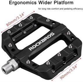 img 2 attached to ROCKBROS MTB Pedals: Lightweight Nylon Fiber Platform Pedals for BMX MTB 9/16