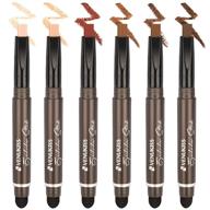 💄 venukiss 6 pcs matte naked eyeshadow stick set - waterproof, long lasting, professional nude warm natural makeup pencil collection logo