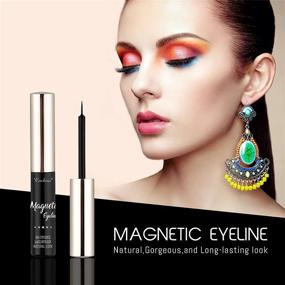 img 3 attached to 💧 Waterproof Magnetic Eyeliner - Intense Black Liner for Natural Look | Smudge Resistant & Long-Lasting Formula | 2 X 5ML Tubes Included