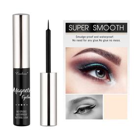 img 2 attached to 💧 Waterproof Magnetic Eyeliner - Intense Black Liner for Natural Look | Smudge Resistant & Long-Lasting Formula | 2 X 5ML Tubes Included