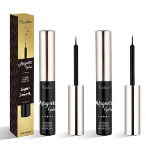 img 4 attached to 💧 Waterproof Magnetic Eyeliner - Intense Black Liner for Natural Look | Smudge Resistant & Long-Lasting Formula | 2 X 5ML Tubes Included