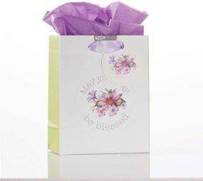 img 2 attached to 🎁 Christian Art Gifts Blessings from Above Jeremiah 17:7 Gift Bag Set - Purple, Small