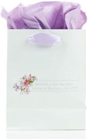 img 3 attached to 🎁 Christian Art Gifts Blessings from Above Jeremiah 17:7 Gift Bag Set - Purple, Small