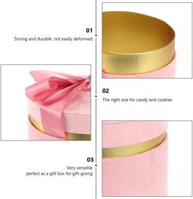 img 1 attached to 🎁 TEHAUX Pink Round Gift Box: Luxury Cylindrical Flower Paper Packaging with Ribbon Bowknot for Wedding Anniversaries & Valentine's Day