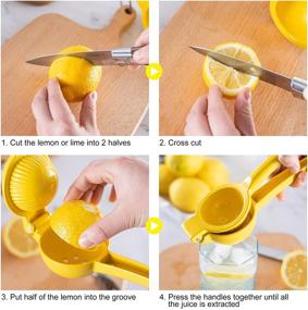 img 1 attached to Buzazzy Metal Lemon Squeezer Juicer for Lemons and Limes - Premium Quality Manual Citrus Squeezer and Hand Juicer