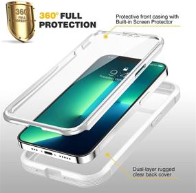 img 3 attached to 📱 Diaclara iPhone 13 Pro Case: Full Body Protection with Touch Sensitive Screen & Shockproof Bumper - Creamy White