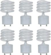 🔆 sunlite 41169-su compact fluorescent t2 spiral standard household energy saving cfl light bulb, 23w (100w equivalent), gu24 base, 2700k warm white, 6 pack logo