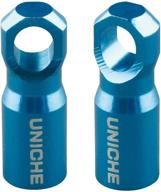 uniche bike presta valve cap with valve core removing function (blue) logo