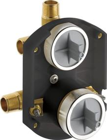 img 4 attached to 🚿 Delta R22000 MultiChoice Universal Valve Custom Shower Kit with Integrated Diverter, 3-Setting & 6-Setting Options, Brass Construction, Screwdriver Stops Included